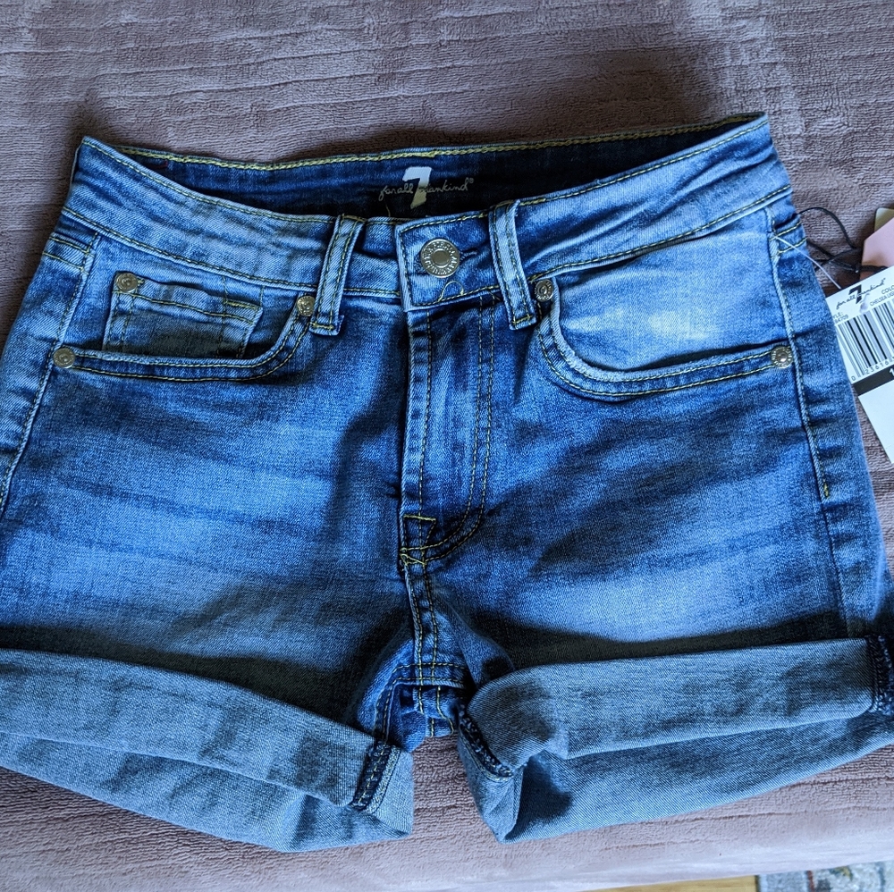 7 For All Mankind Girls Denim Shorts